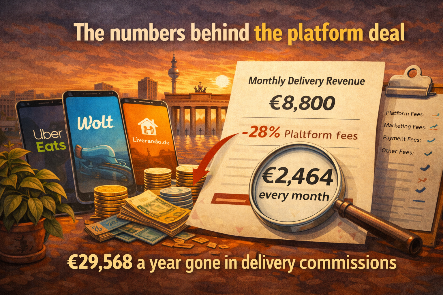 delivery app commissions