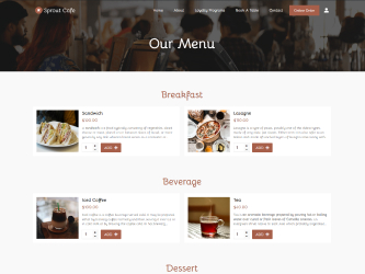 Sprout Cafe Template Food